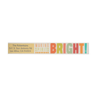 Making Spirits Bright - Wraparound Wraparound Address Label
