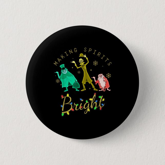 Making Srits Bright Christmas Retro Groovy Christm 6 Cm Round Badge (Front)