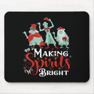 Making Srits Bright Funny Retro Ghost Christmas Co Mouse Pad