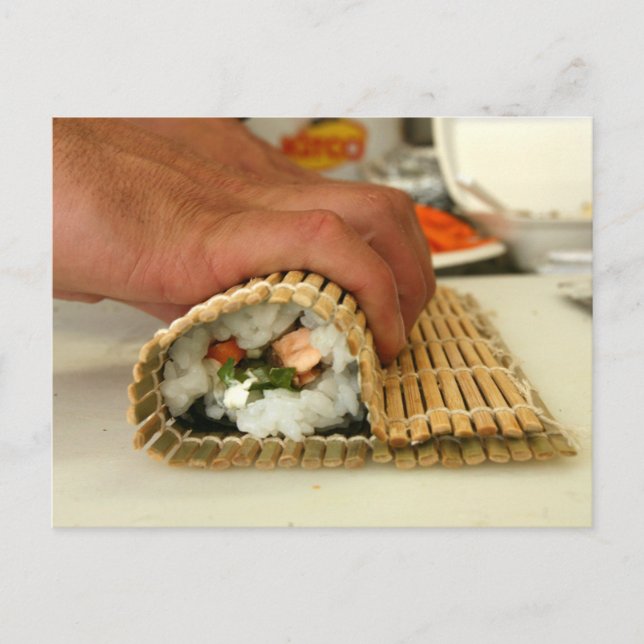 Making Sushi Postcard (Front)