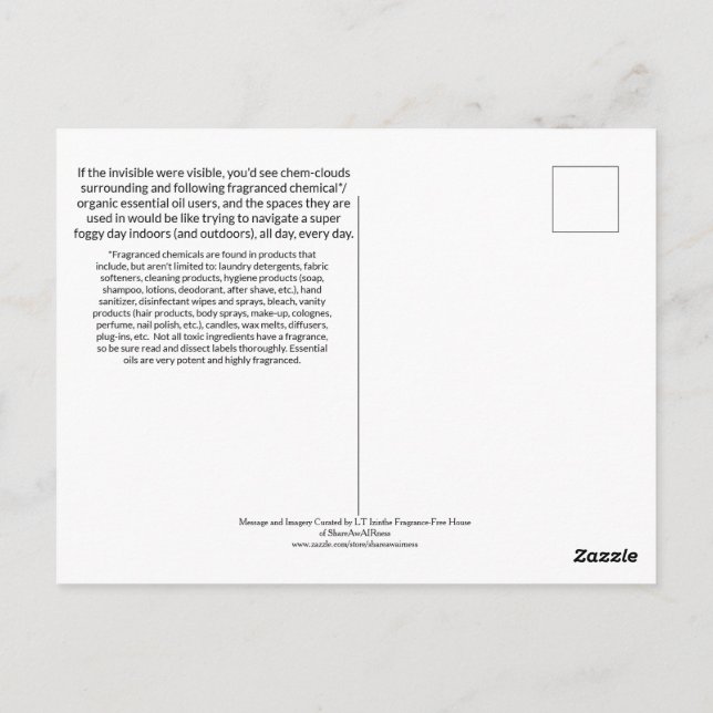 Making The Invisible Visible Postcard (Back)