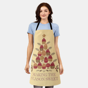 Making the Season Sweet Christmas Cupcake Tree Apron