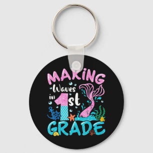 Making Waves In 1st Grade Mermaid Back To School G Key Ring