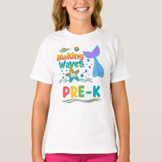 Making Waves School Shirt Pre-K to 2nd Grade Girl 