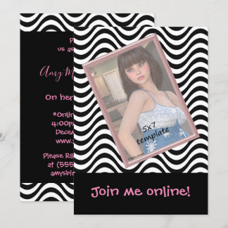 Making Waves Sweet 16 Live Stream Birthday Invitation