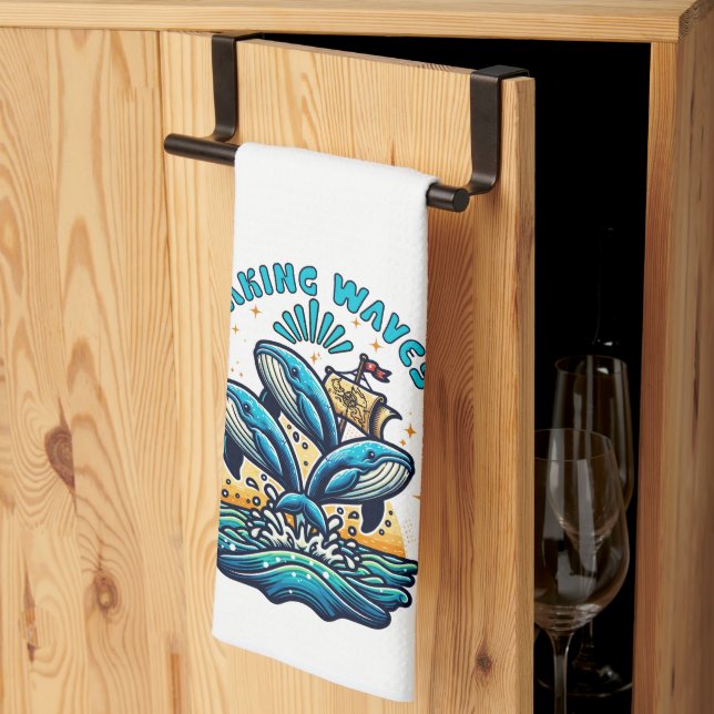 Making Waves Tea Towel (Thirds Fold)