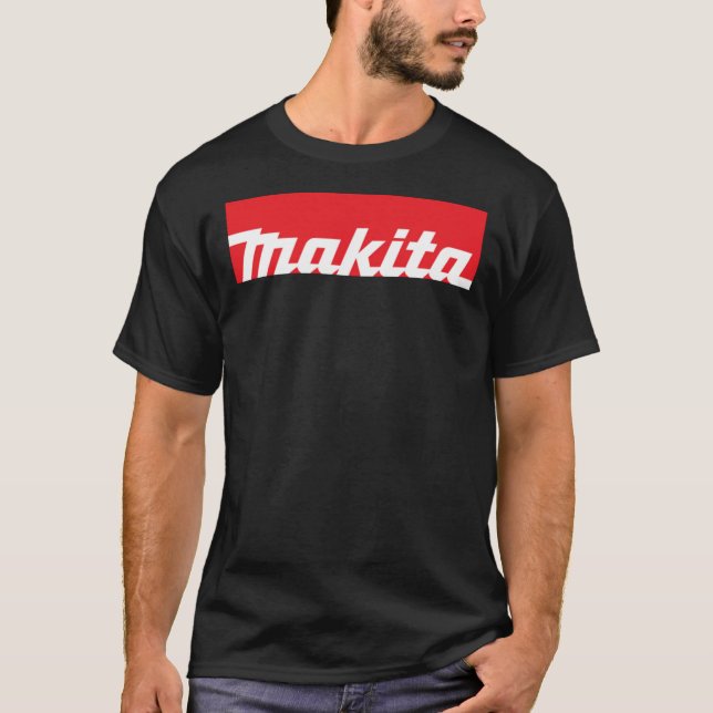 Makita Tools Logo (White On Red)   T-Shirt (Front)