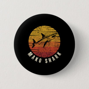 Mako Shark Deep Sea Fishing Ocean Mako Shark  6 Cm Round Badge