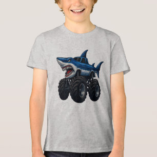 Mako Shark Monster Truck Tri-Blend Shirt