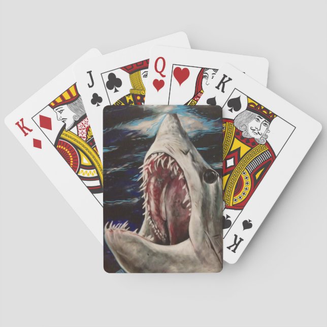 Mako Shark Painting Playing Cards (Back)
