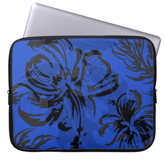 Makole Hibiscus Floral Hawaiian Neoprene Wetsuit Laptop Sleeve (Front)