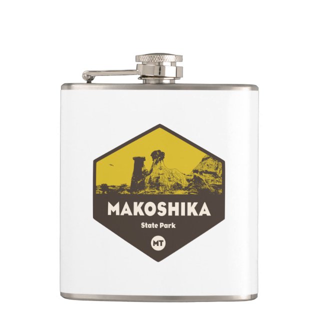 Makoshika State Park, Montana Hip Flask (Front)