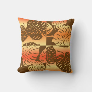 Makua Monstera Hawaiian Striped Blend Pillows