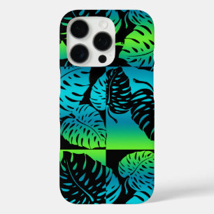 Makua Monstera Hawaiian Striped Blend Turq iPhone 16 Pro Case