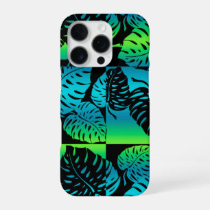 Makua Monstera Hawaiian Striped Blend Turq iPhone 16 Pro Case