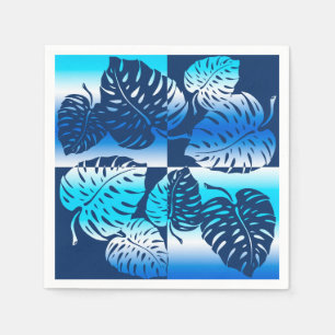 Makua Monstera Tropical Hawaiian Striped Blend Napkin