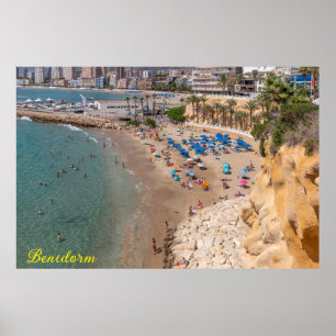 Mal Pas Beach, Benidorm, Costa Blanca, Spain Poster