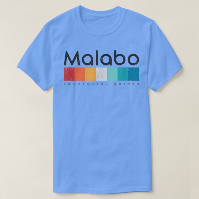 Malabo Equatorial Guinea Retro Design  T-Shirt (Design Front)