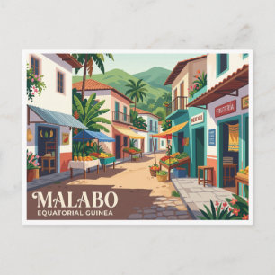 Malabo Street Market Equatorial Guinea Postcard