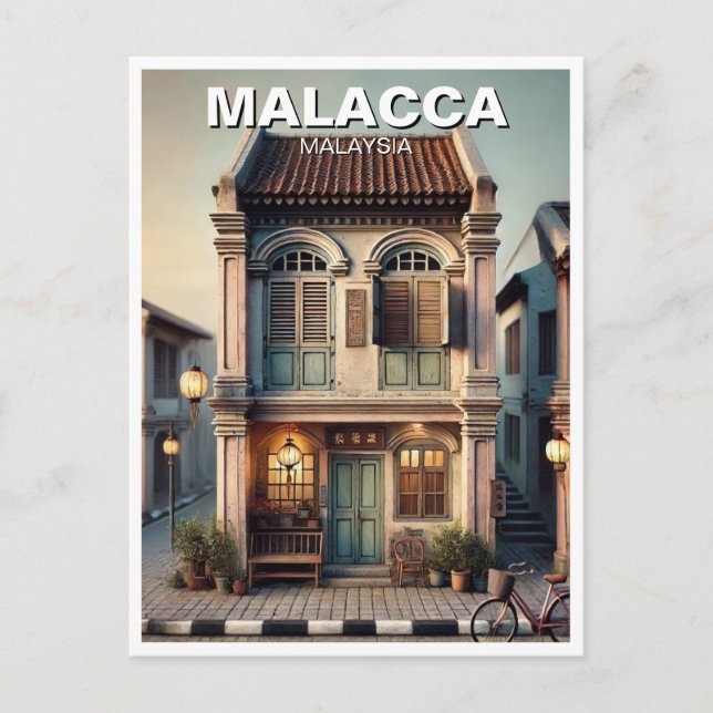 Malacca Historic House Shophouse Malaysia Postcard (Front)
