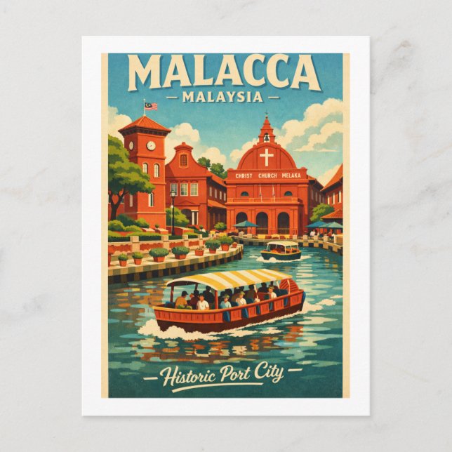 Malacca in Malaysia travel Postcard (Front)