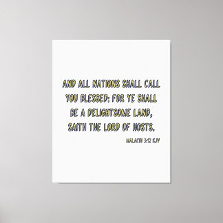 Malachi 3:12 Bible Verse KJV Wall Art