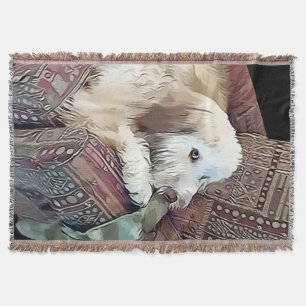 MALACHI heARTdog whoodle throw Blanket