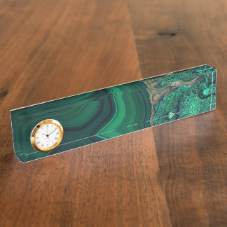 Malachite Cu6CO3(OH)2 Nameplate
