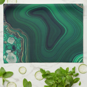 Malachite Cu6CO3(OH)2 Tea Towel