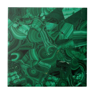 Malachite Gemstone Print Tile