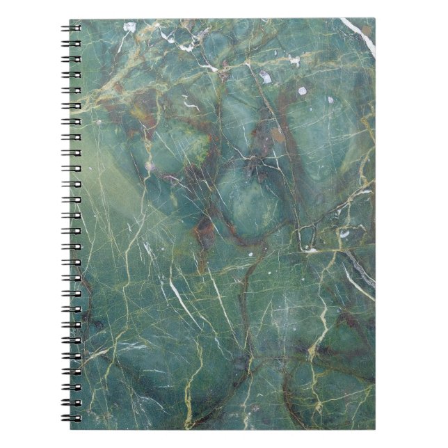 Malachite Green Marble Detailed Texture Notebook (Front)