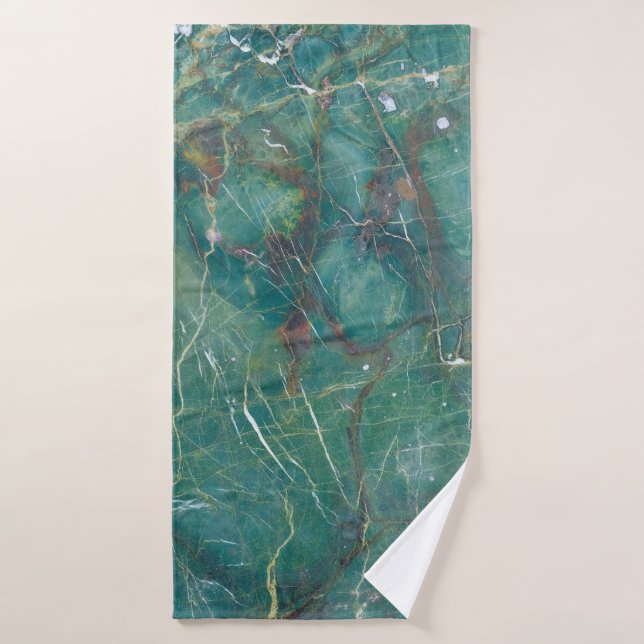 Malachite green marble texture, detail structure o bath towel (Bath Towel)