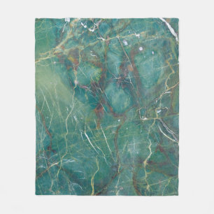 Malachite green marble texture, detail structure o fleece blanket