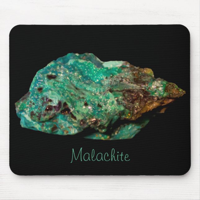 Malachite Green Mineral Rock Nature Photography Mouse Pad (Front)
