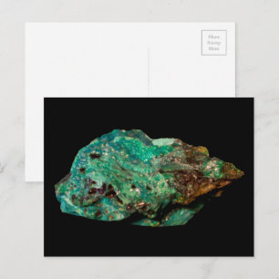 Malachite Green Mineral Rock Nature Photography Postcard