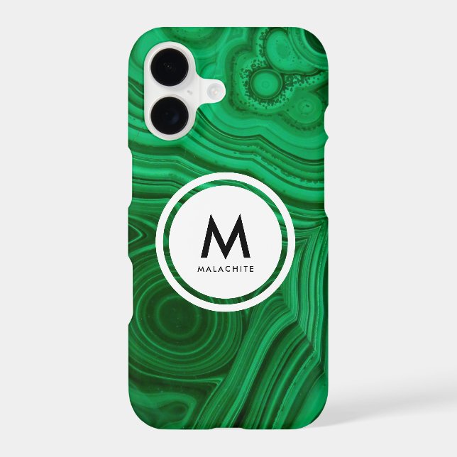 Malachite Mineral Monogram- Beautiful Green (Back)