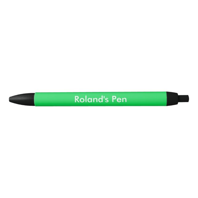 Malachite Personalised Black Ink Pen (Front)
