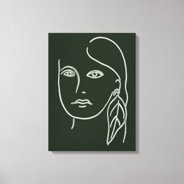 Malachite Portrait Canvas Print (Front)