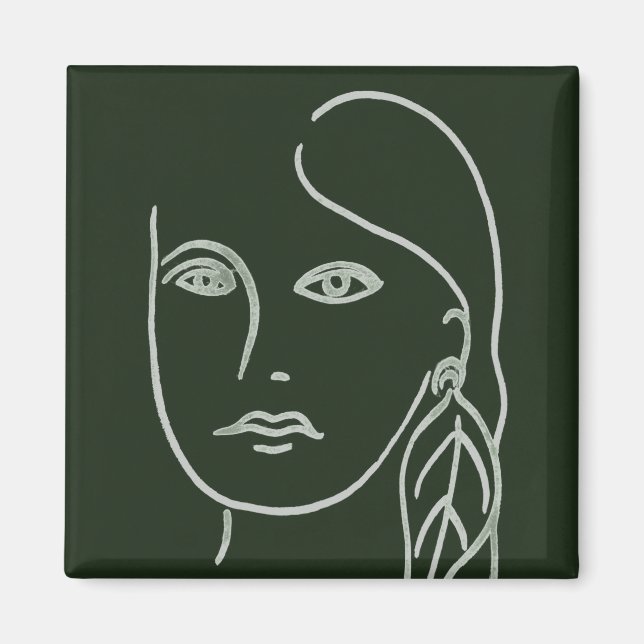 Malachite Portrait Magnet (Front)