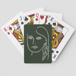Malachite Portrait Playing Cards