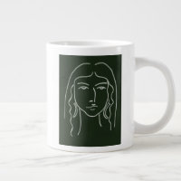 Malachite Portrait with Long Hair