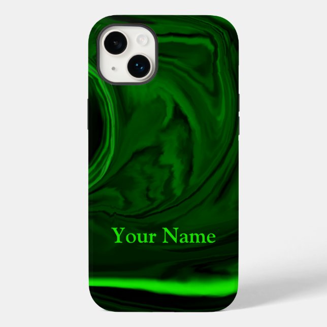 malachite stone green,personalised  Case-Mate iPho iPhone Case (Back)