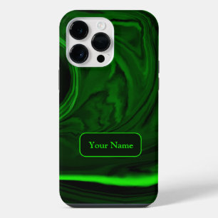malachite stone green,personalised  iPhone 14 pro max case