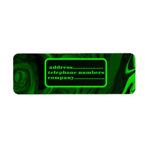 malachite stone green,personalised label