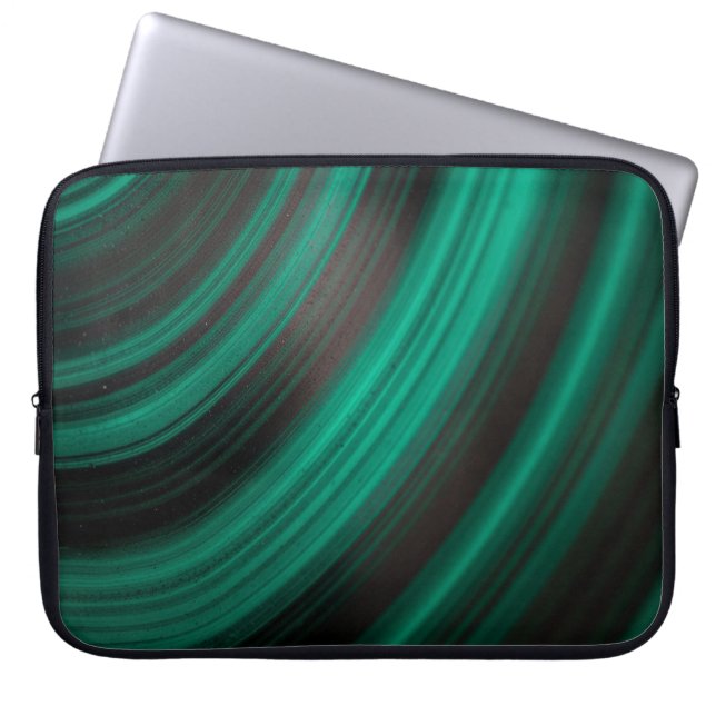 malachite texture mineral stone rock pattern gemst laptop sleeve (Front)