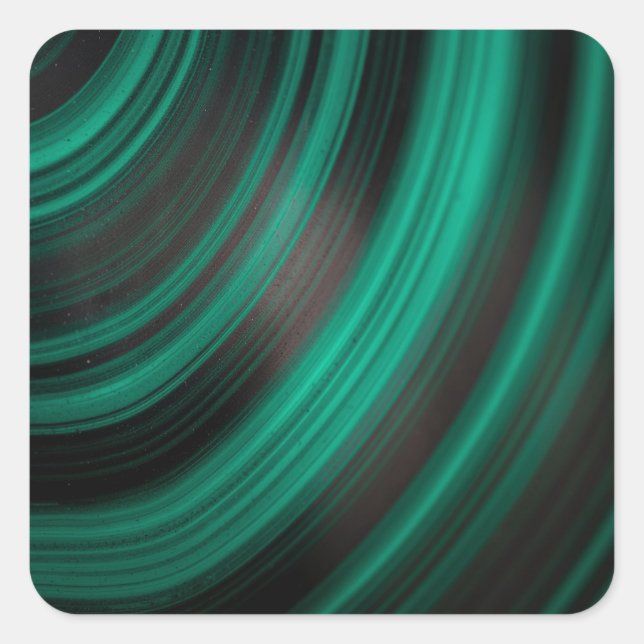 malachite texture square sticker (Front)