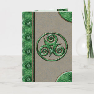 Malachite Triskel Card