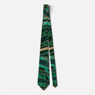 Malachite Wavy Pattern Tie
