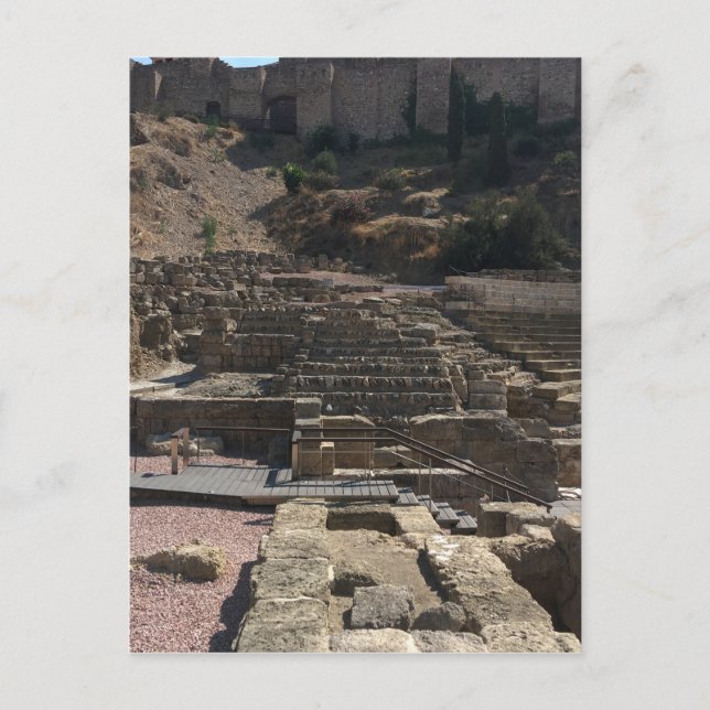 Malaga; amphitheatre postcard (Front)