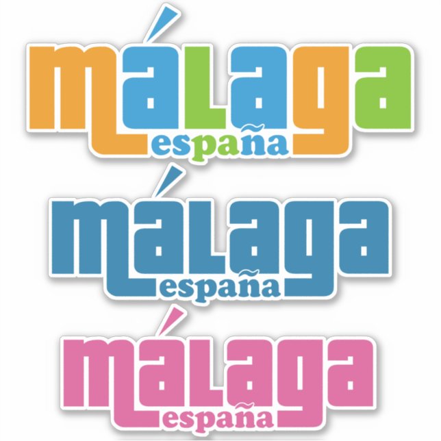 Málaga España stickers (Front)